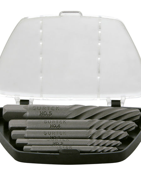 Juego extractor "cola de cochino" para tornillos 5pzs Surtek
