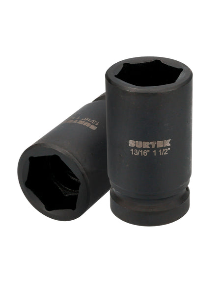 Surtek Dados para rueda de camión hexágono 1-1/2", cuadro 1"