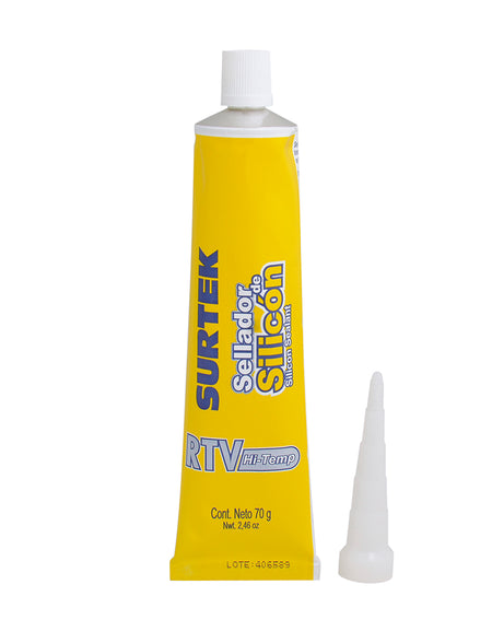 Silicón para alta temperatura en tubo aluminio 70gr Surtek