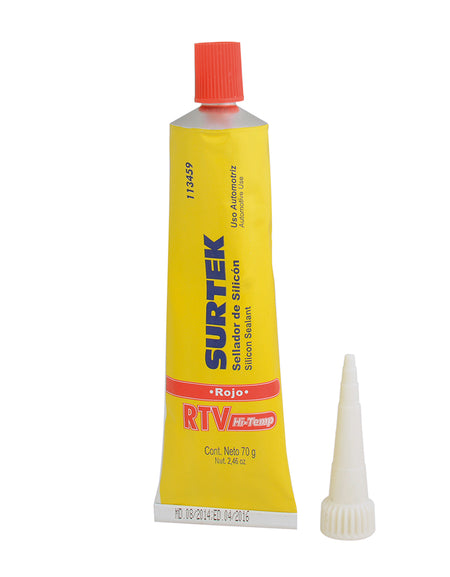 Silicón para alta temperatura en tubo rojo 70gr Surtek