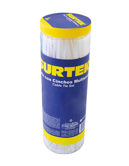 Bote de 800 cinchos plásticos Surtek