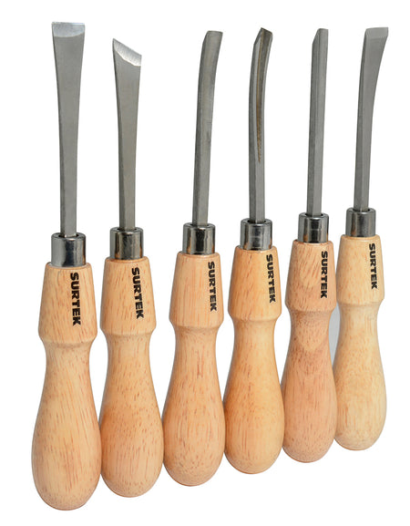 Juego de 6 gurbias manuales uso profesional Surtek