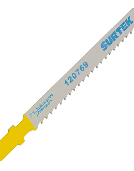 Segueta sierra caladora 8 dientes/pulg zanco T 5pzs Surtek