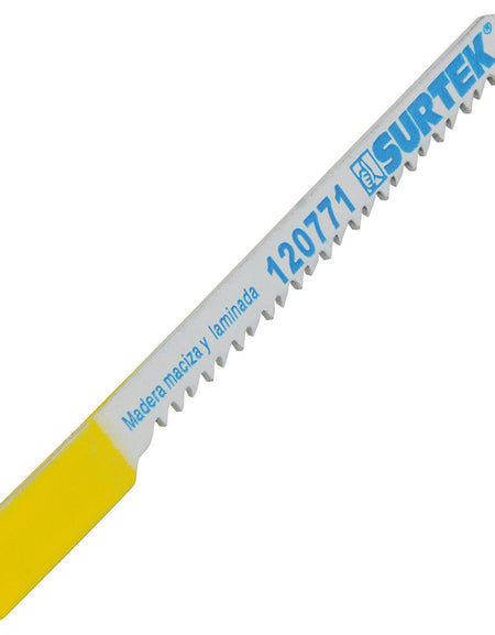 Segueta sierra caladora 14 dientes/pulg zanco T 5pzs Surtek