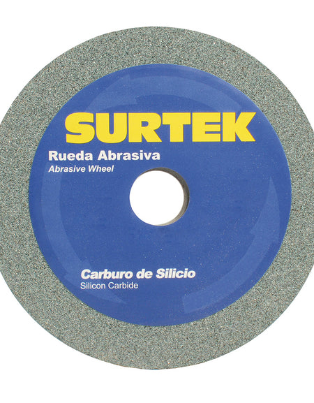 Rueda abrasiva de carburo de silicio 6 x 1" grano 80 Surtek