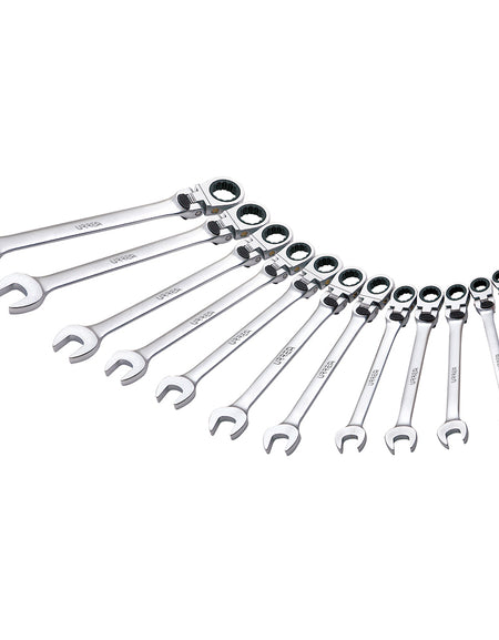 Juego de 12 llaves combinadas flexible métricas Urrea