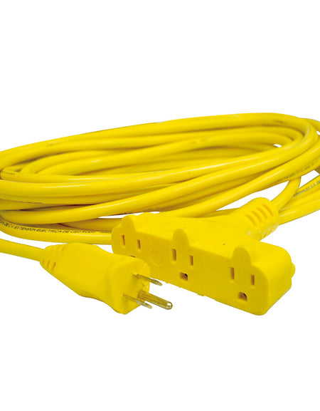 Surtek Extensión eléctrica triple aban., uso rudo aterr. 8m