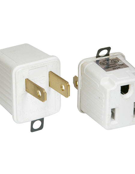 Adaptador clavija de aterrizado a polarizado 2 piezas Surtek