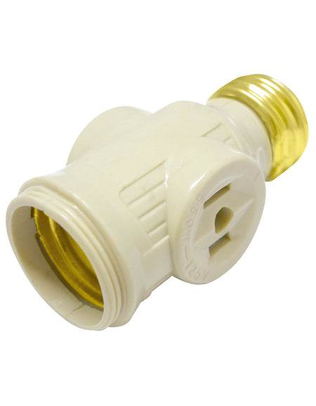 Portalámpara con ladrón marfil 127V Surtek