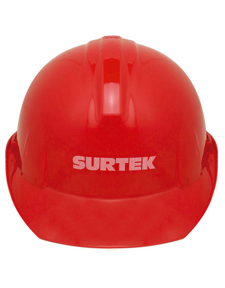 Casco de seguridad con ajuste de intervalos rojo Surtek