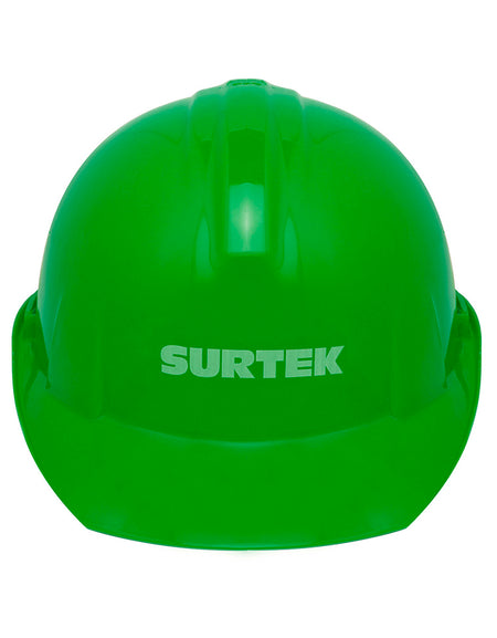 Casco de seguridad con ajuste de intervalos verde Surtek