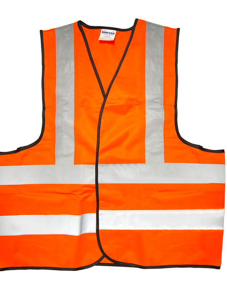 Chaleco seguridad tela naranja con cintas reflejantes Surtek