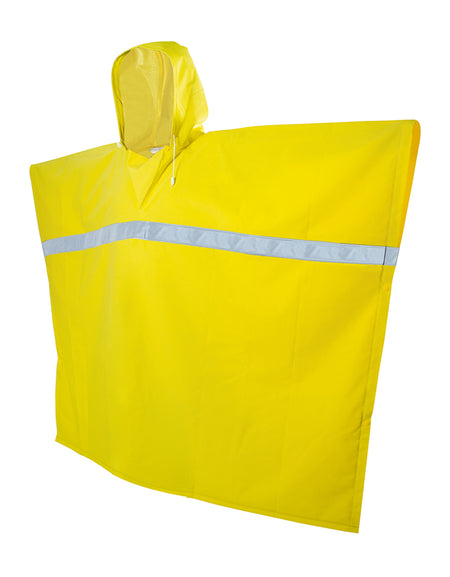 Surtek Poncho impermeable con reflejante color amarillo unitalla