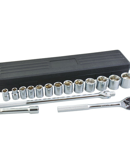 Juego de 17 dados y accesorios en pulgadas 1/2" Foy