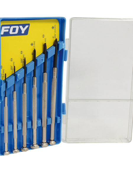 Juego de 6 destornilladores de precisión combinado Foy