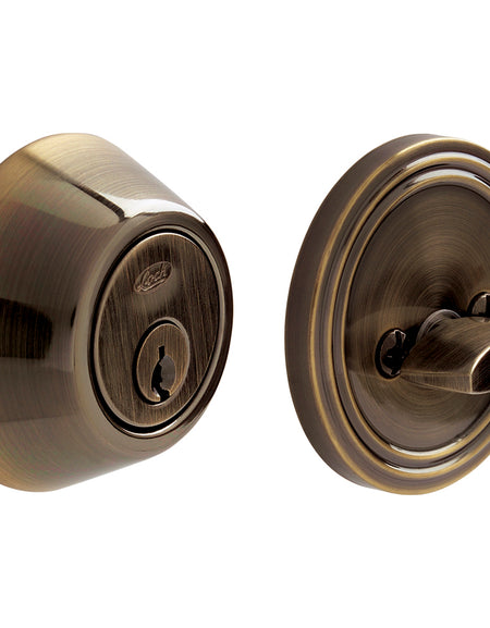 Cerrojo tubular doble, acabado latón antiguo Lock