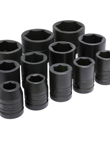 Juego de 10 dados de impacto pared delgada métricos 1" Urrea