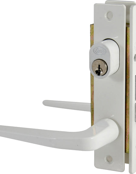 Cerradura aluminio basic doble color blanco Lock