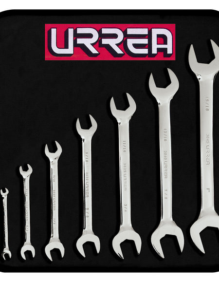 Juego de 7 llaves españolas pulido espejo en pulgadas Urrea