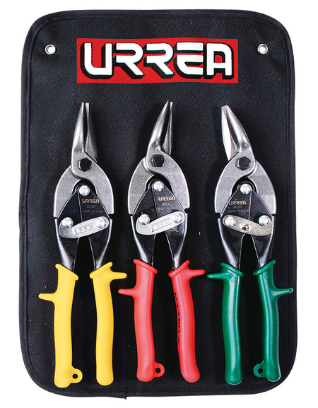 Juego de 3 tijeras para hojalatero tipo aviación Urrea