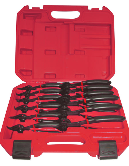 Juego 12 pinzas anillos de retención uso industrial Urrea