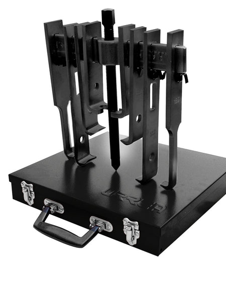 Juego de extractores 14 piezas en caja metálica color negro 6 toneladas Urrea