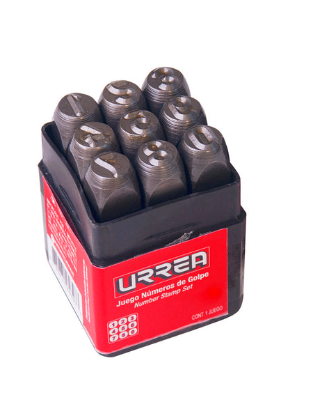 Juego de números de golpe 6 mm (1/4") Urrea