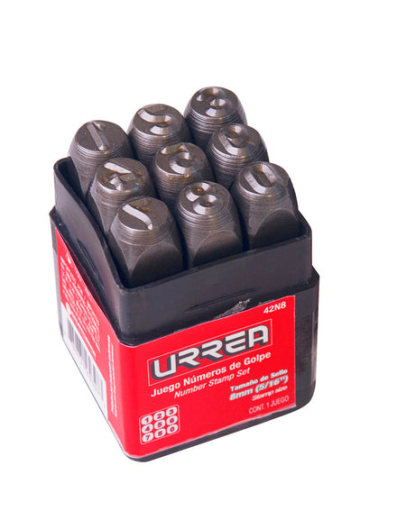 Juego de números de golpe 8 mm (5/16") Urrea