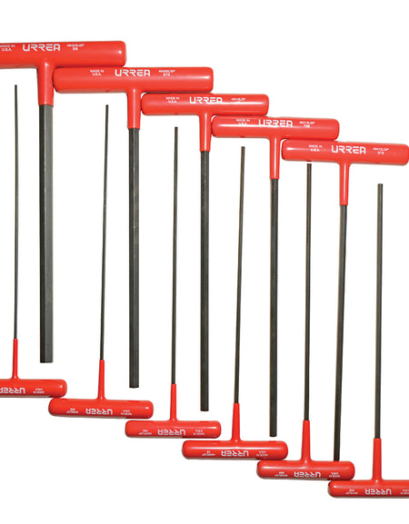 Juego 11 llaves hexagonales T ergonómicas pulgadas 9" Urrea