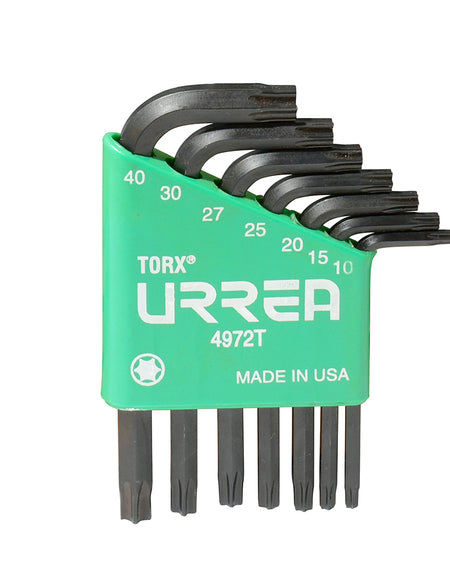 Juego de 7 llaves hexagonales "L" Torx® rack Urrea