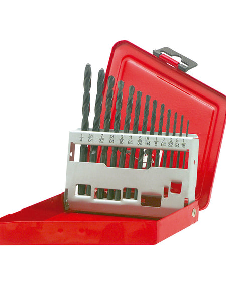 Jgo 13 brocas acero alta velocidad negras 1/16"-1/4" Urrea