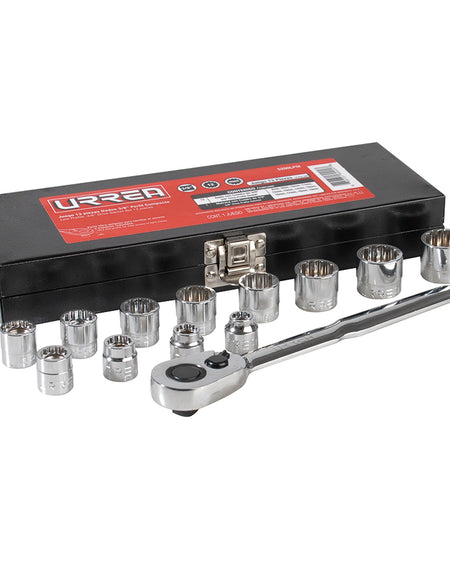 Juego de dado 13pz 3/8" compacto métrico Urrea