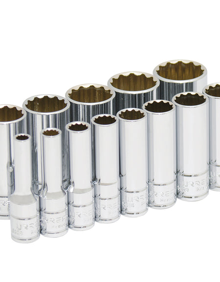 Juego de 13 dados largos en pulgadas 3/8" Urrea