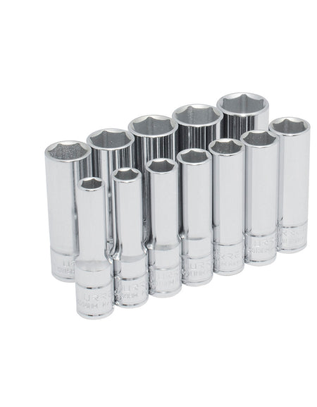 Juego de 12 dados largos métricos 3/8" 6 puntas Urrea