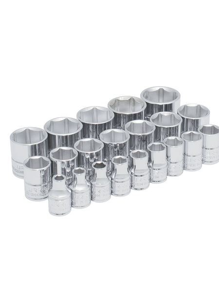 Juego de 21 dados métricos 3/8" 6 puntas Urrea