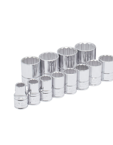 Juego de 12 dados metricos boca 1/2" de 12 puntas Urrea