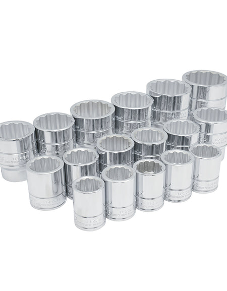 Juego de 17 dados métricos 3/4" Urrea