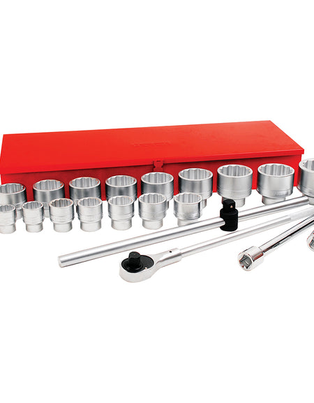 Juego de 21 dados y accesorios en pulgadas 1" Urrea