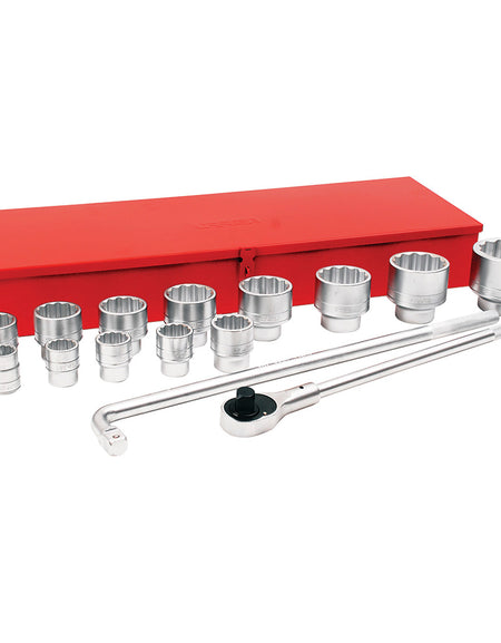 Juego de 16 dados y accesorios en pulgadas 1" Urrea