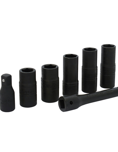 Juego de 7 dados de impacto dob boca 1/2" Urrea