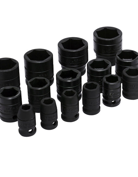Juego de 15 dados de impacto en pulgadas 1/2" Urrea