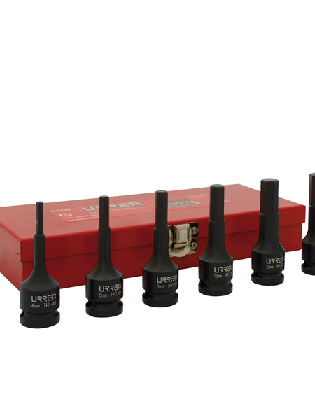 Juego de 6 dados punta hexagonal métricos 1/2" Urrea