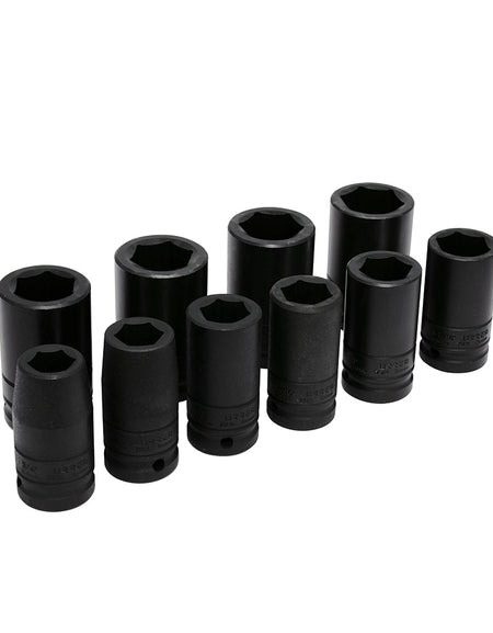 Juego de 10 dados de impacto largo en pulgadas 3/4" Urrea