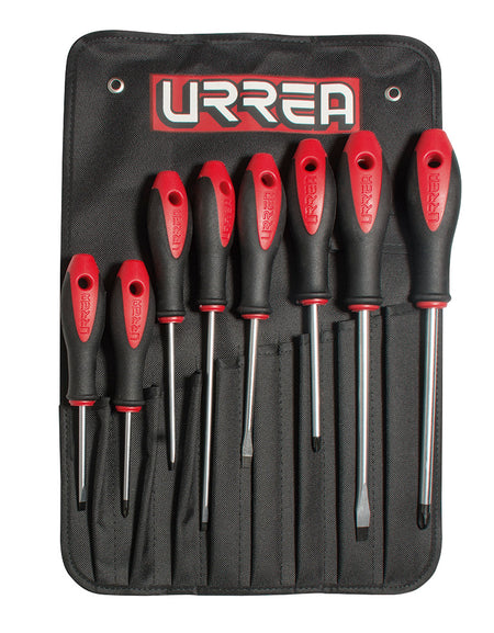 Juego de 8 destornilladores bimaterial combinado Urrea