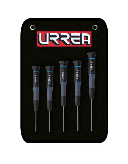 Juego Destornilladores ESD Torx®5 piezas estuche lona Urrea