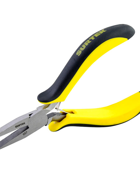 Mini pinza punta plana 4-3/4" Surtek