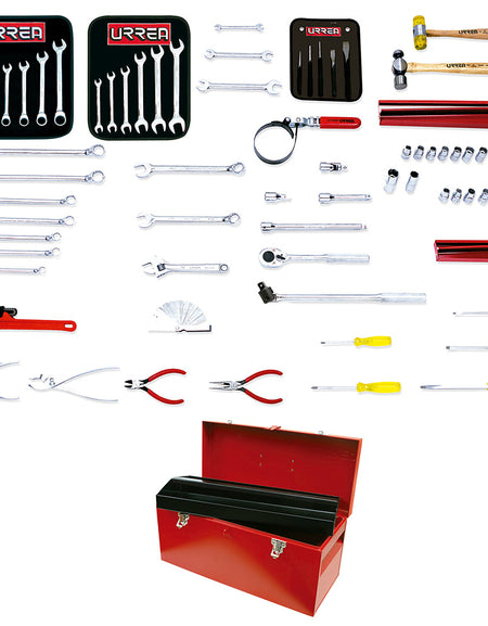 Juego básico automotriz 71 piezas con caja D6 Urrea