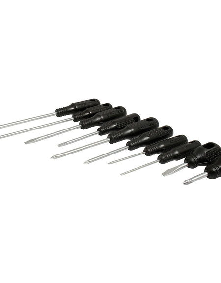 Juego de 10 destornilladores negros combinado Foy