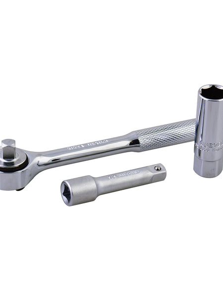 Surtek Juego 3 dados y acc. en pulgadas para bujías 3/8"