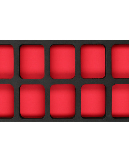 Urrea Bandeja para componentes chica de 30 mm de espesor 10 cavidades medidas 18 x 36 cm fabricada de EVA